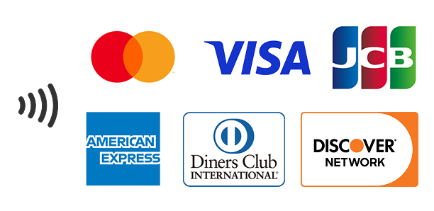 対応カードブランド：Mastercard、VISA、JCB、American Express、Diners Club、DISCOVER